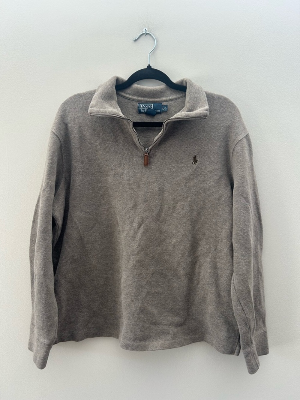 Polo by Ralph Lauren Vintage Half-Zip Preppy Polo Cotton Knit Unisex Pullover - Picture 2 of 5